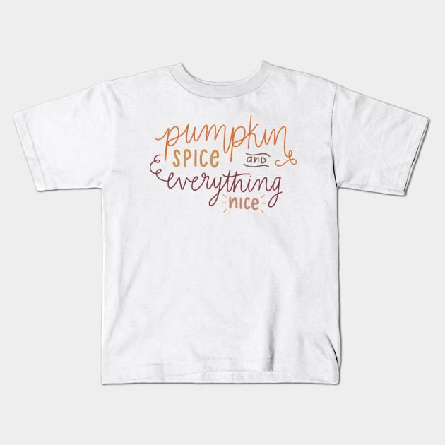 pumpkin spice Kids T-Shirt by nicolecella98